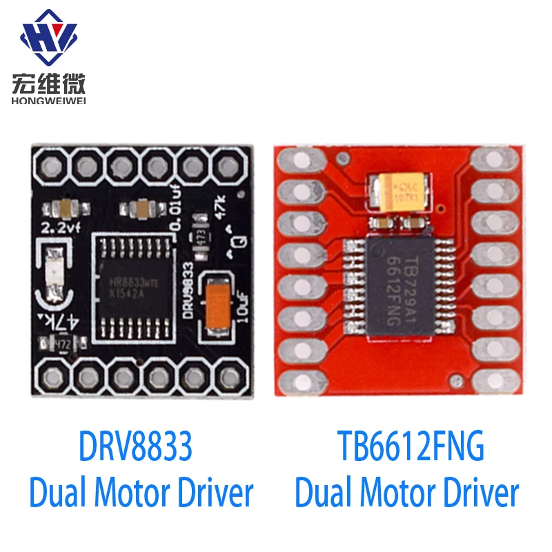 TB6612 DRV8833 Dual Motor Driver 1A TB6612FNG for Arduino Microcontroller Better than L298N