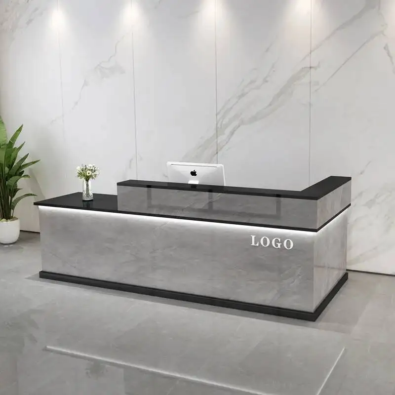 Reception Luxury Senior Desk Storage Modern Beauty Industrial Reception Counter Style Usa Recepcion Mostrador Office Furniture