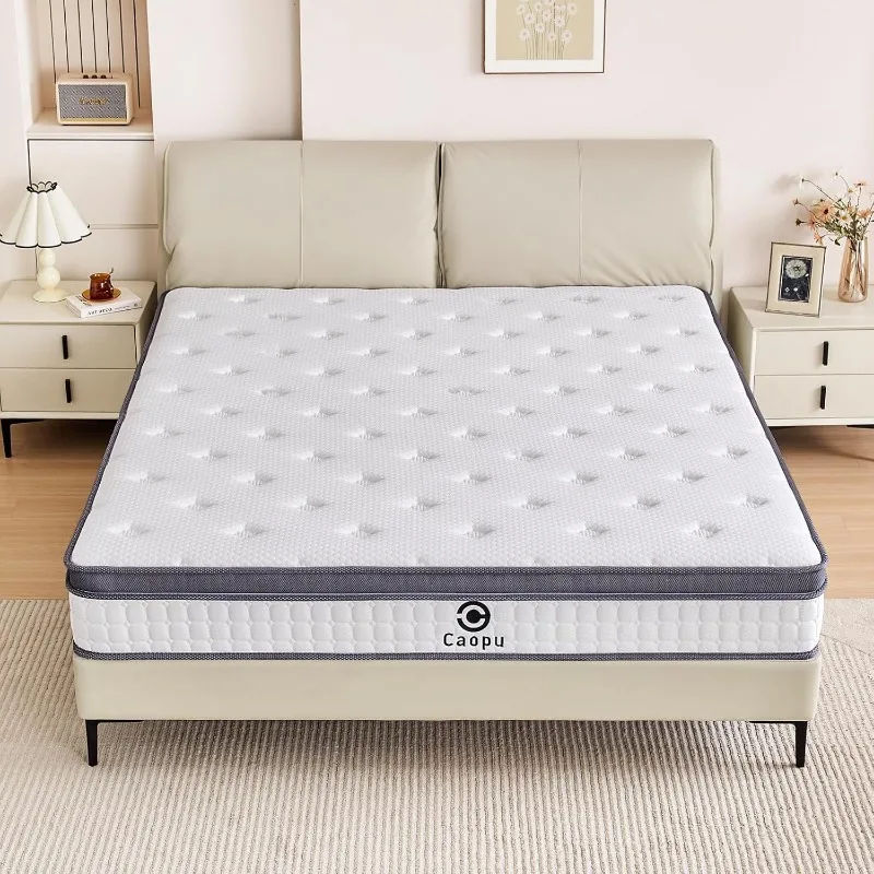 Full Size Mattress, 12 inch Hybrid Mattress in a Box, Full Mattress Medium Firm, Pressure Relief & Motion Isolation, Gel Memory