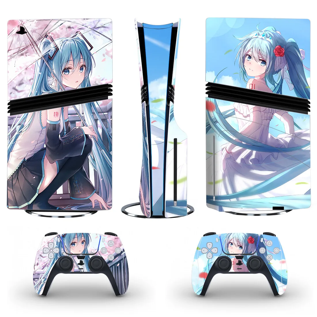 adesivo-de-vinil-para-console-e-2-controles-ps5-pro-skin-de-menina-anime-fofa-para-ps5-pro-versao-com-disco