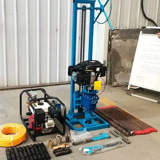 

Индивидуальная мобильная буровая установка-рюкзак на бензиновом/дизельном топливе, 15 м, для отбора проб грунта, камня, бетона, гибкая установка для колонкового бурения