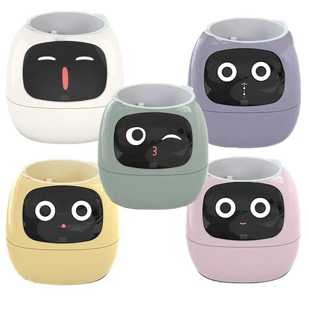 Robot Guidance Smart Plant Pot Rich Expression Interaction Smart Mini Planter Automatic Water Absorption Electronic Pet