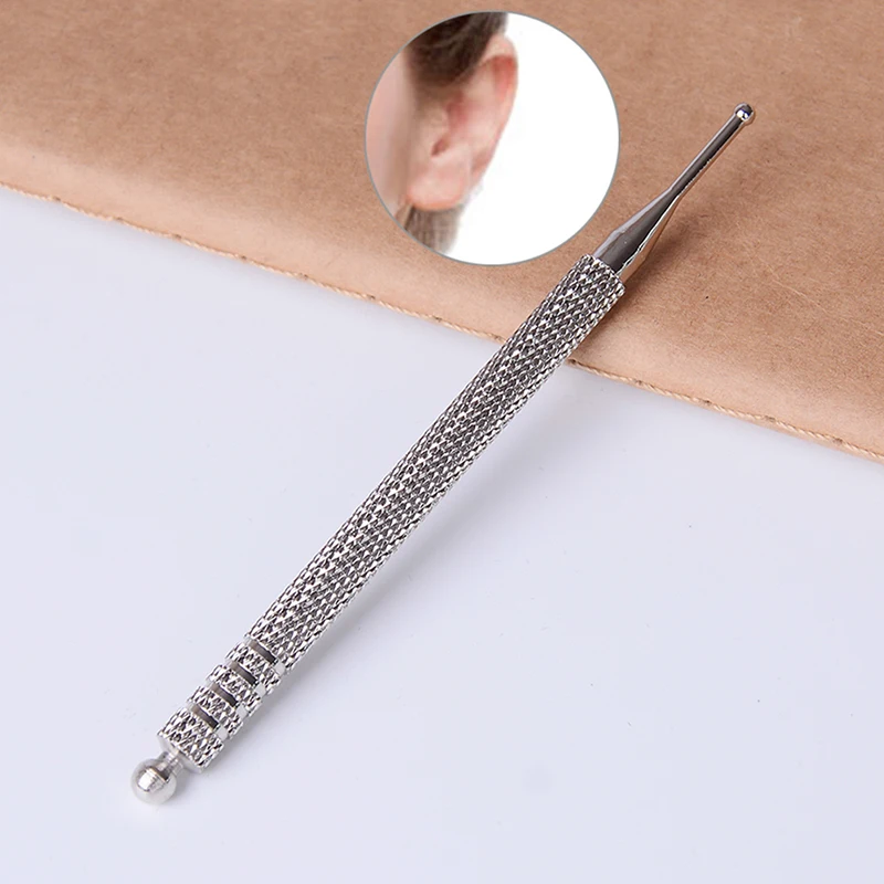 Silver Acupuncture Point Probe Stainless Steel Auricular Point Pen Health Care Beauty Ear Reflex Zone Massage Needle Detection