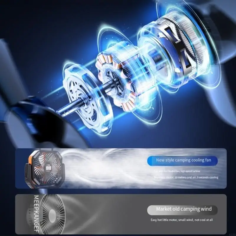 

Портативный вентилятор Tent Light 10000mah Батарея тихий операции вентилятор вентилятор вентилятор N58d