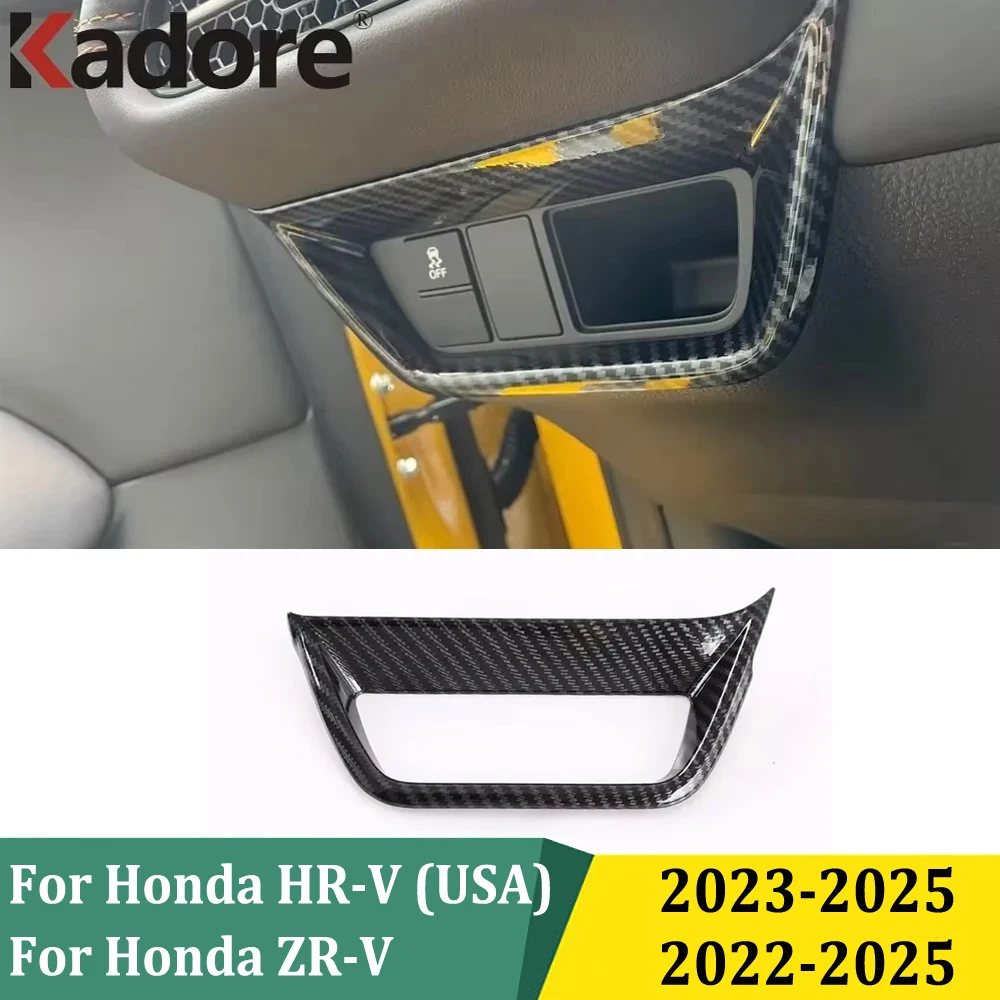 

For Honda HR-V HRV 2023-2025 ZR-V ZRV 2022-2025 Headlight Switch Button Cover Trim Frame Sticker Car Styling Accessories(LHD)