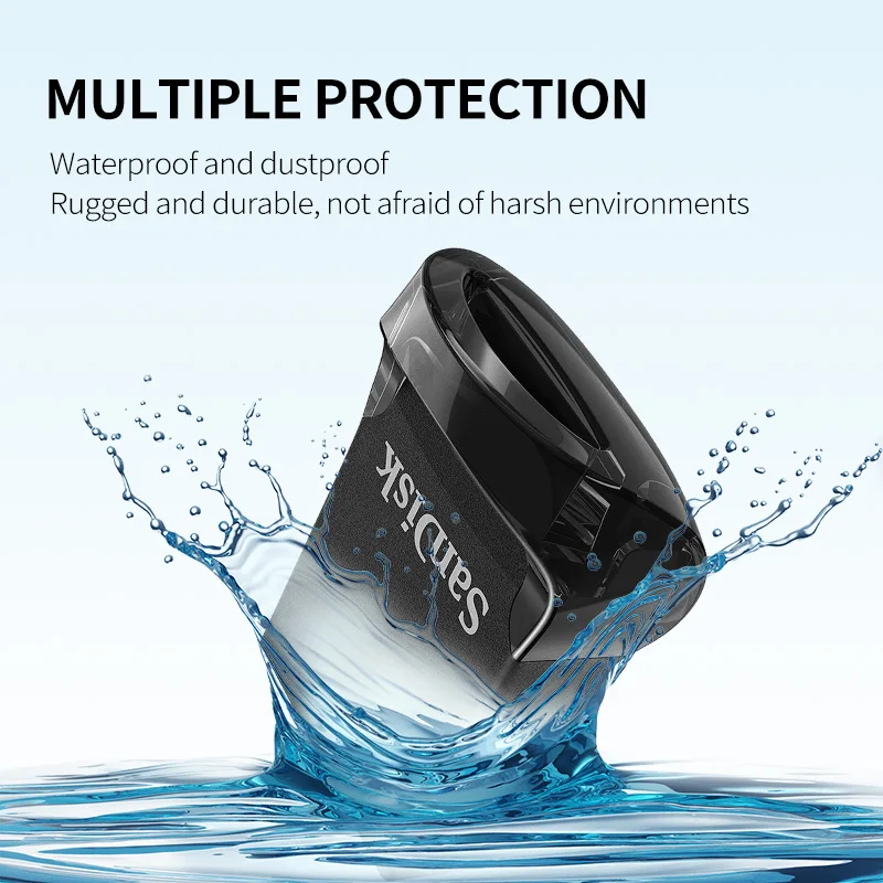 SanDisk Ultra Fit USB 3.2 محرك فلاش محرك قلم صغير 16 جيجابايت 32 جيجابايت 64 جيجابايت 128 جيجابايت 256 جيجابايت 512 جيجابايت تخزين ذاكرة فلاش عصا للكمبيوتر