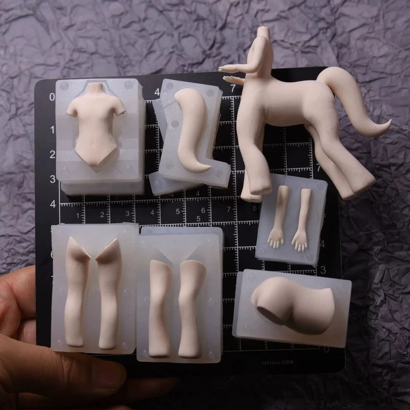 

Porcelain Art Cartoon Silicone Mold Handmade Ultra-light Clay Stone Plastic Clay Making Cartoon Small Statues Auxiliary Molds