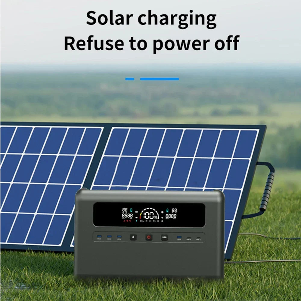 230V EU Plug 2400W 3000W Power station LiFePO4 Solar Generator  Portable Power Station For Emergency Outdoor