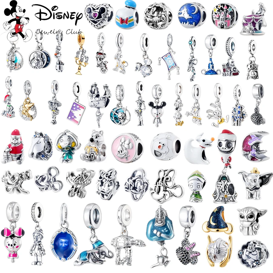 

Disney Mixed Character Charms Silver 925 Beads Fit Original Bracelet Christmas Villains Cartoon Dangle Charms DIY Jewelry Gift
