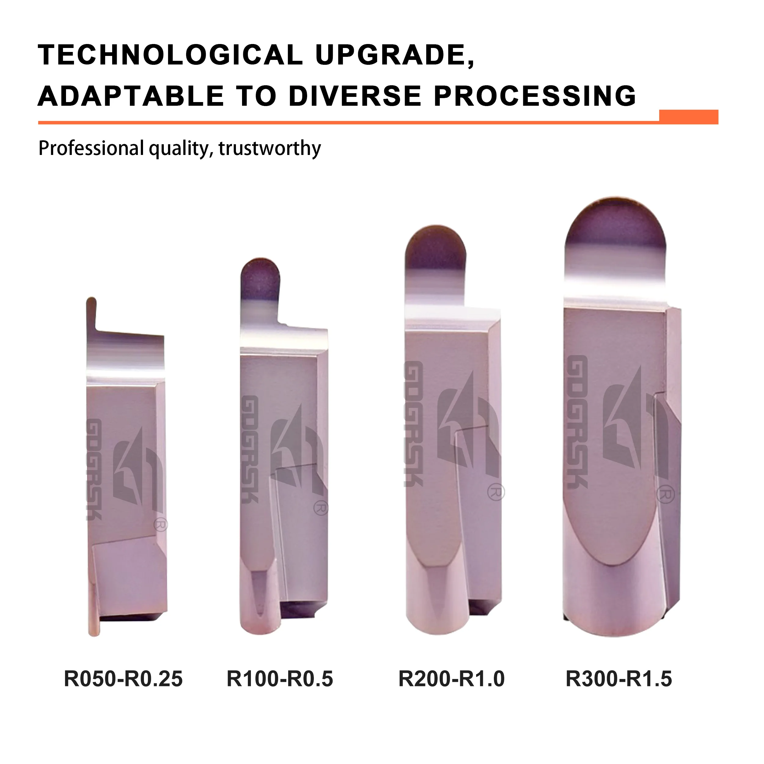 

DESKAR TGF32R/L80-300-R0.25-1.5 LF6018 Лезвие для токарного станка с ЧПУ Круглая дуговая карта Пружинное лезвие для канавок серии TGF32R/L