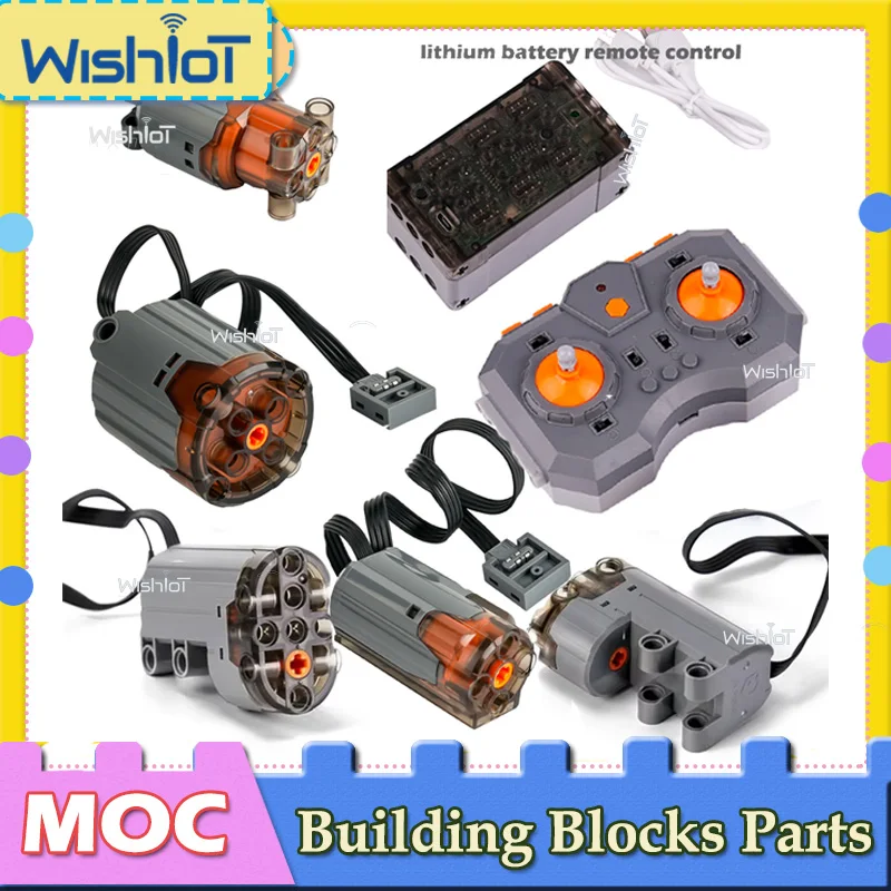 

12-channel APP Lithium Battery Remote Control Building Blocks Set Parts M/L/XL/Servo Motor Power Function MOC Bricks DIY Toys