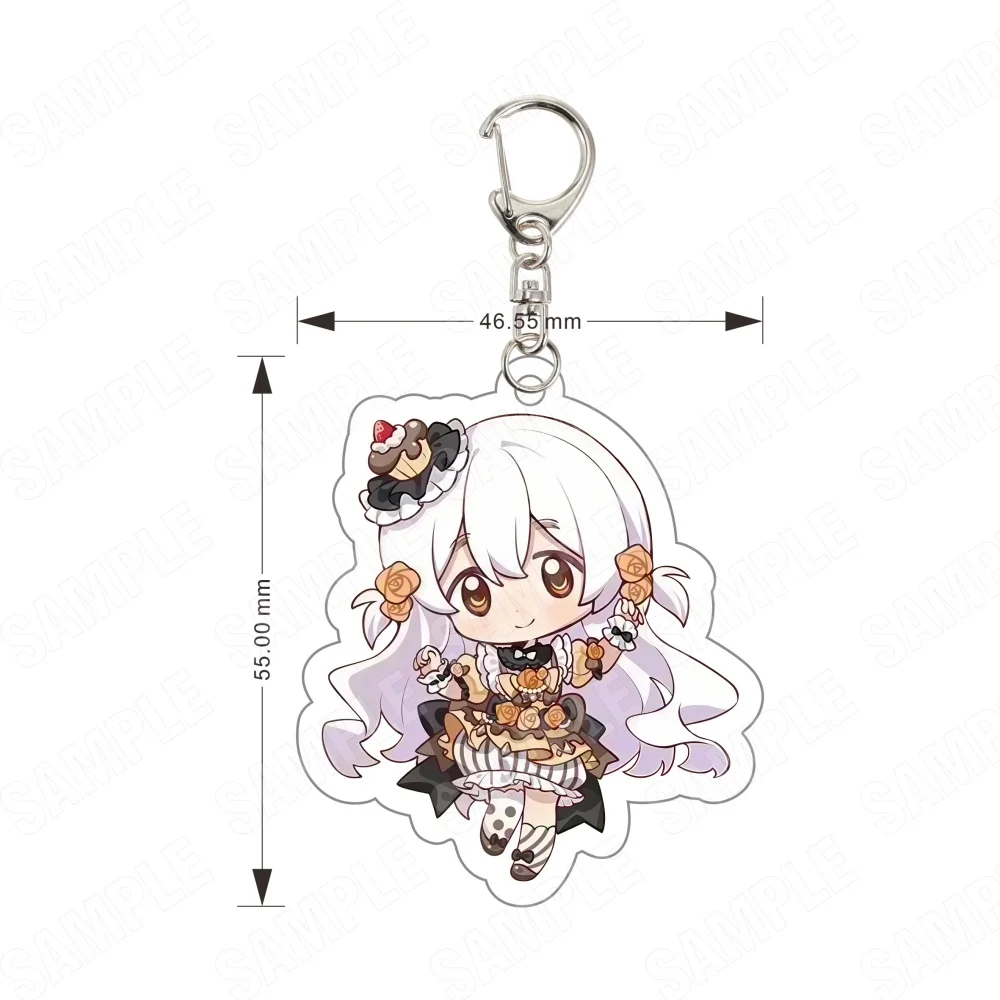 Madoka Puella Magi Madoka Magica 6CM Acrylic Keychain Homura Mami Kyoko Collectible Gift for Fans Cute Lolita Dress Chibi Ver.