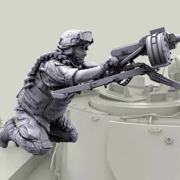 

1/35 Resin Soldier model kits figure colorless and self-assembled A-2121