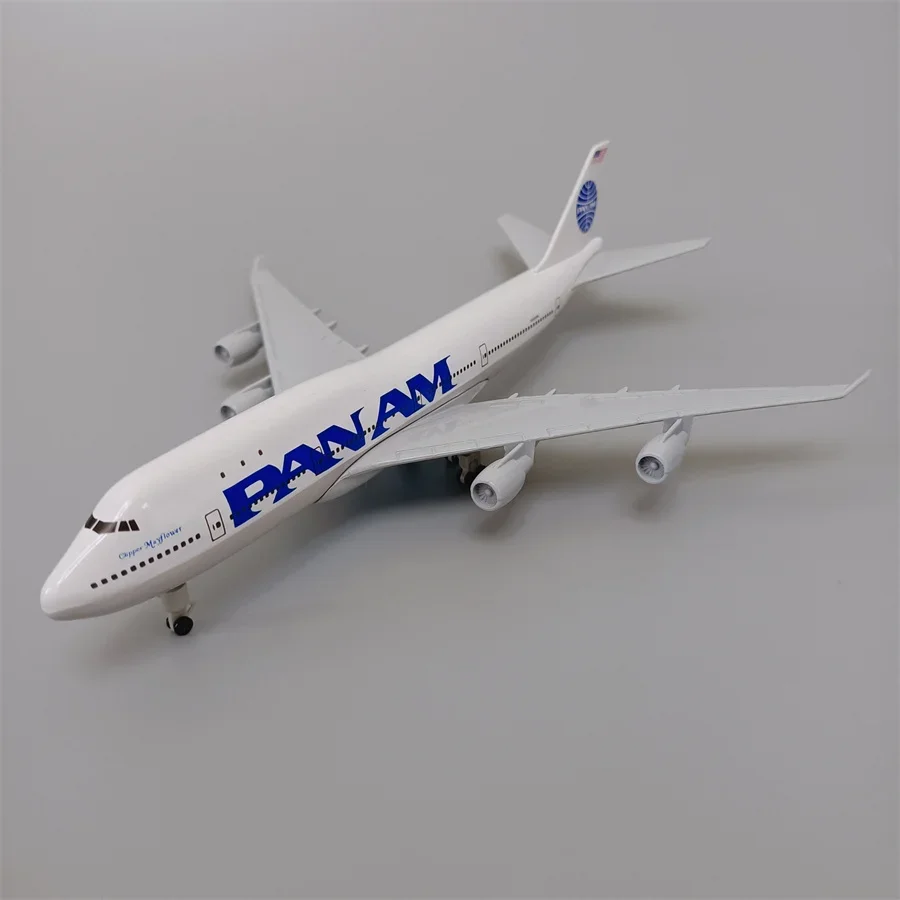 NEW 20cm Alloy Metal USA Air Pan American World Airways PAN AM Boeing 747 B747 Diecast Airplane Model Plane Aircraft w Wheels