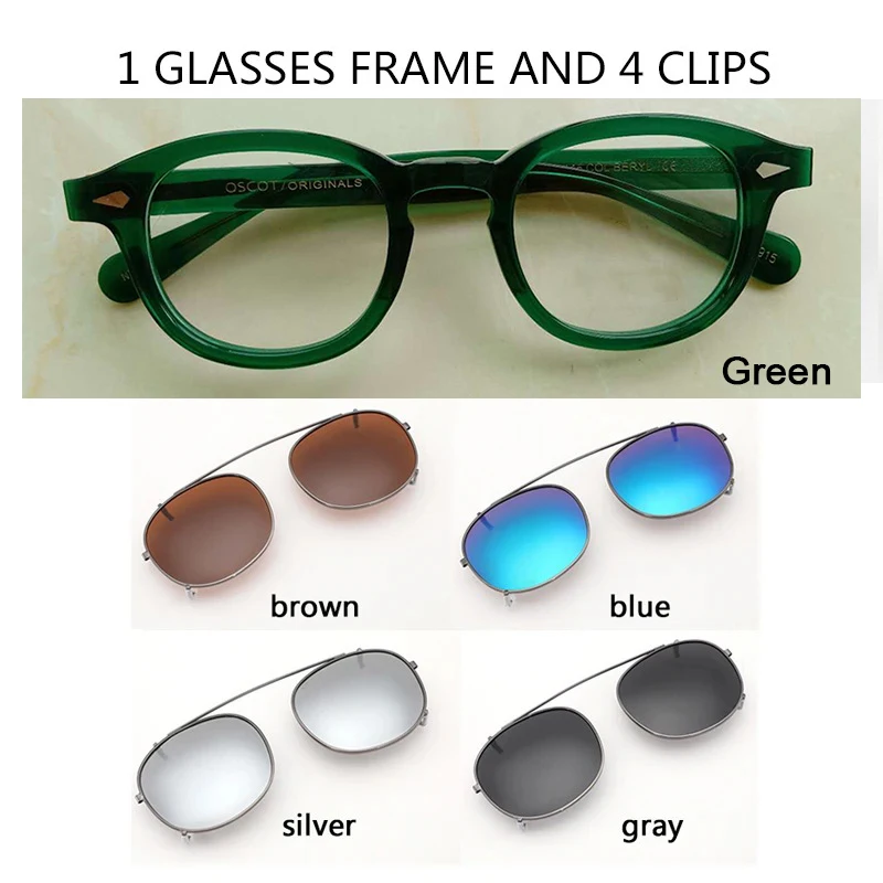 Runde Clip auf Sonnenbrille Frauen Polarisierte Linse UV400 Mann Johnny Depp Lemtosh Sonnenbrille Luxus Marke Vintage Schutzbrillen – Detail 19