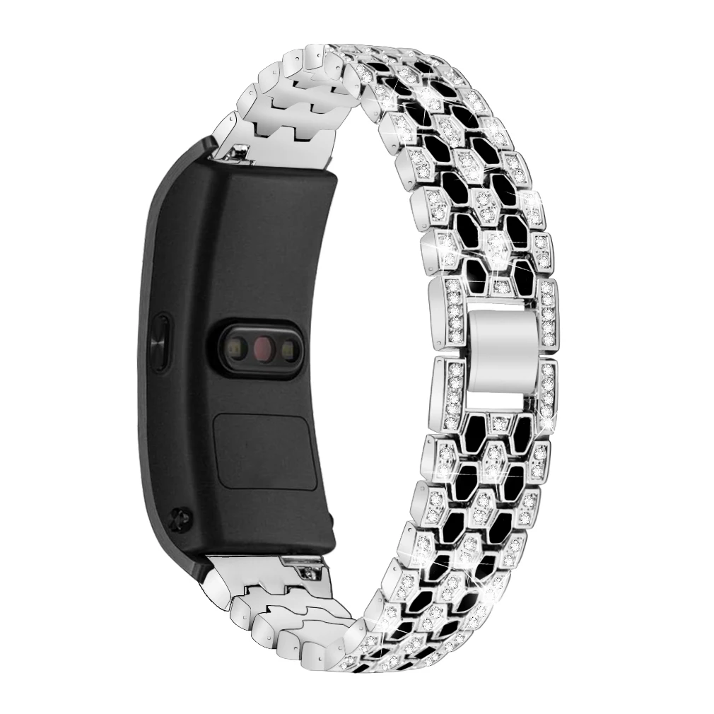 

Suitable For Huawei B5 Diamond Strap Metal Strap Five Bead Five Row Bracelet Watch Strap