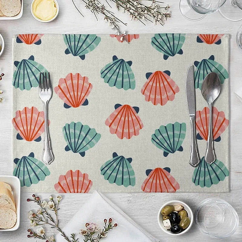 Tiger Lion Place Mat Cartoon Animal Pattern Table  Creative  Napkin For Wedding Kitchen Decor Marine Life Placemat