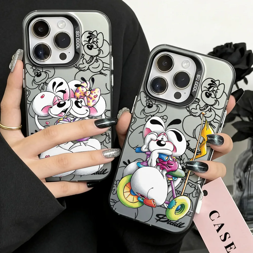 Image of Cartoon Diddles Ballerinas Vibes Handyhülle für iPhone 17 16e 16 15 14 13 12 11 Mini Pro Max X XR 8 7 Air Plus Matte Rückseite