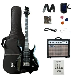Electric Guitar with Speaker Amplifier Guitar Performance Special Set Alien Guitar Practice