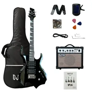 Rocktile Kit per Basso Elettrico JB-Style - kit fai-da-te per costruire il tuo basso elettrico nel classico design JB, 2x single-coil pickup, manico