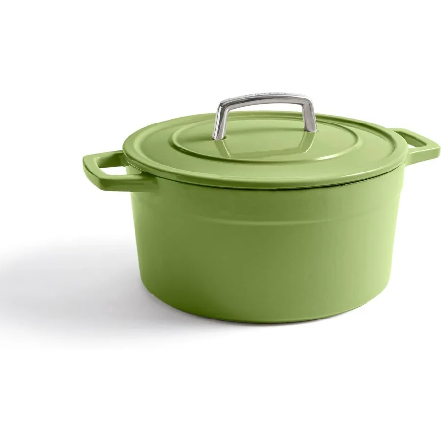 

Martha by 5 QT Enameled Cast Iron Dutch Oven w Lid Bay Leaf