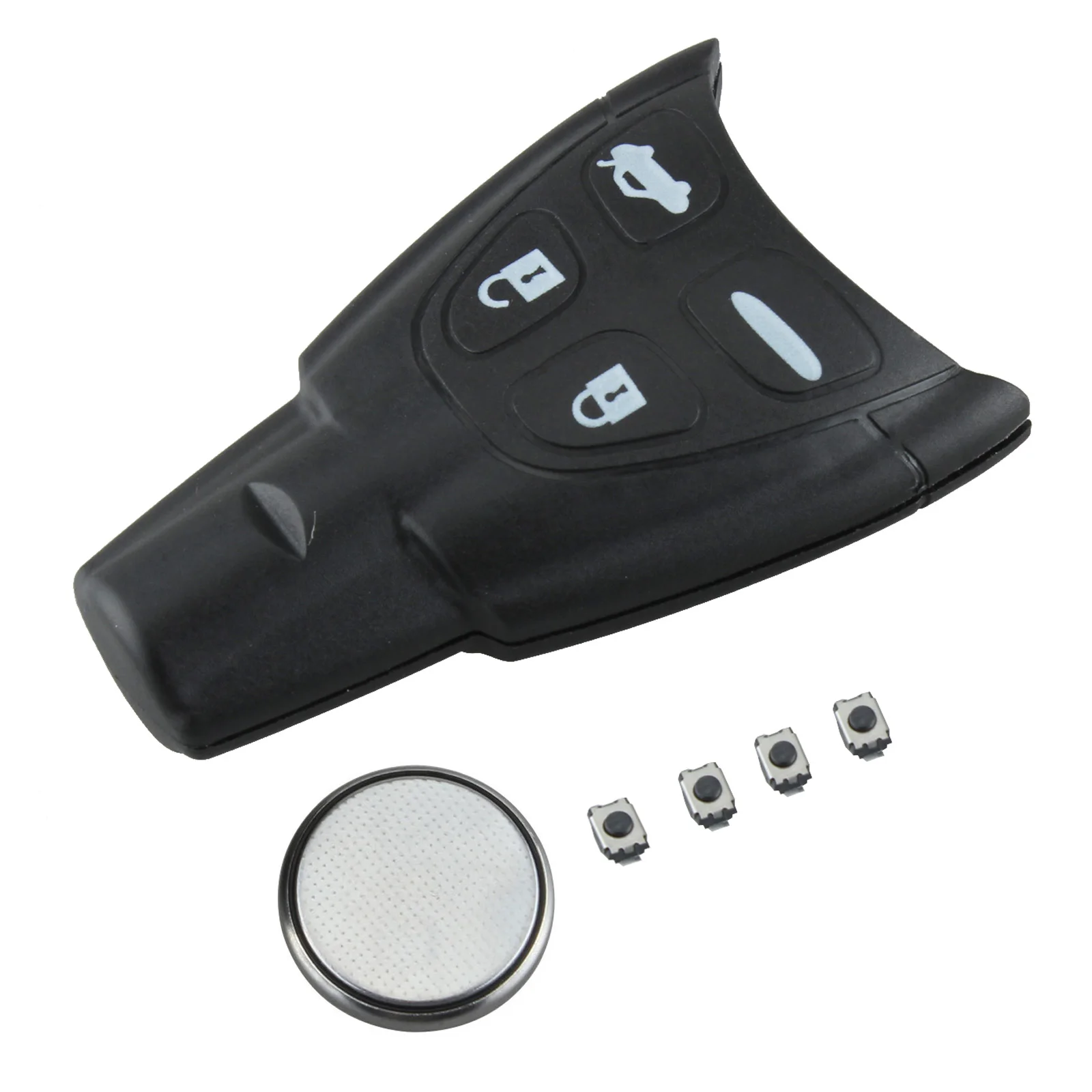 Kunci jarak jauh mobil 4 tombol, Fob Transmitter Clicker Alarm tanpa kunci masuk pemancar mobil kunci mobil untuk SAAB 93 95 9-3 9-5 WF 4