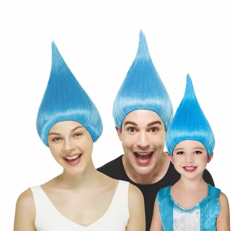 Troll festival magia elf papel vestir-se chapelaria halloween pai criança desempenho cebola headwear chama peruca gota de água cabeça