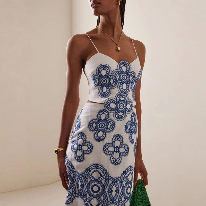 بروتيل بلا أكمام عارية الذراعين فستان طويل مثير جديد البريدي الجوف خارج غمد فستان امرأة أنيقة الرجعية هندسية مطبوعة فساتين لحضور الحفلات الموسيقية