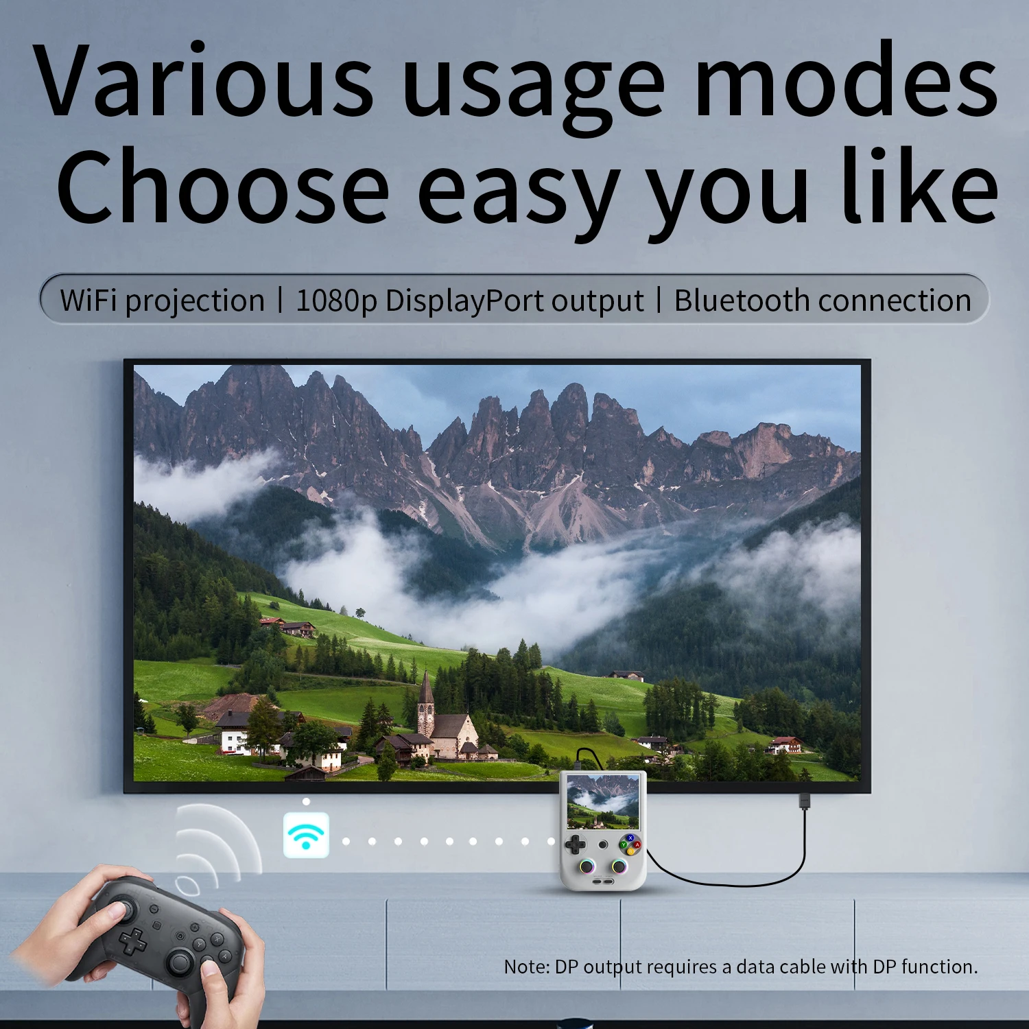 ANBERNIC RG 406V Console di gioco portatile 4 "IPS Multi-touch Screen Android13 RG406V Videogiochi retrò Supporto 1080p DP FOTA Aggiornamento