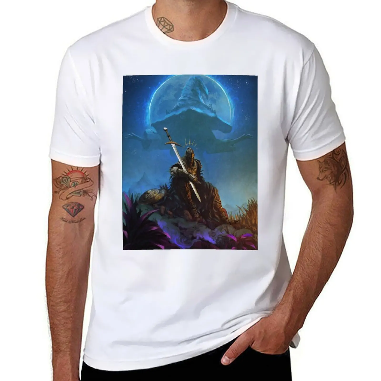 Pray the moon T-Shirt men t shirt cotton 100% t shirts for man graphic tees man t shirt luxury T-Shirt