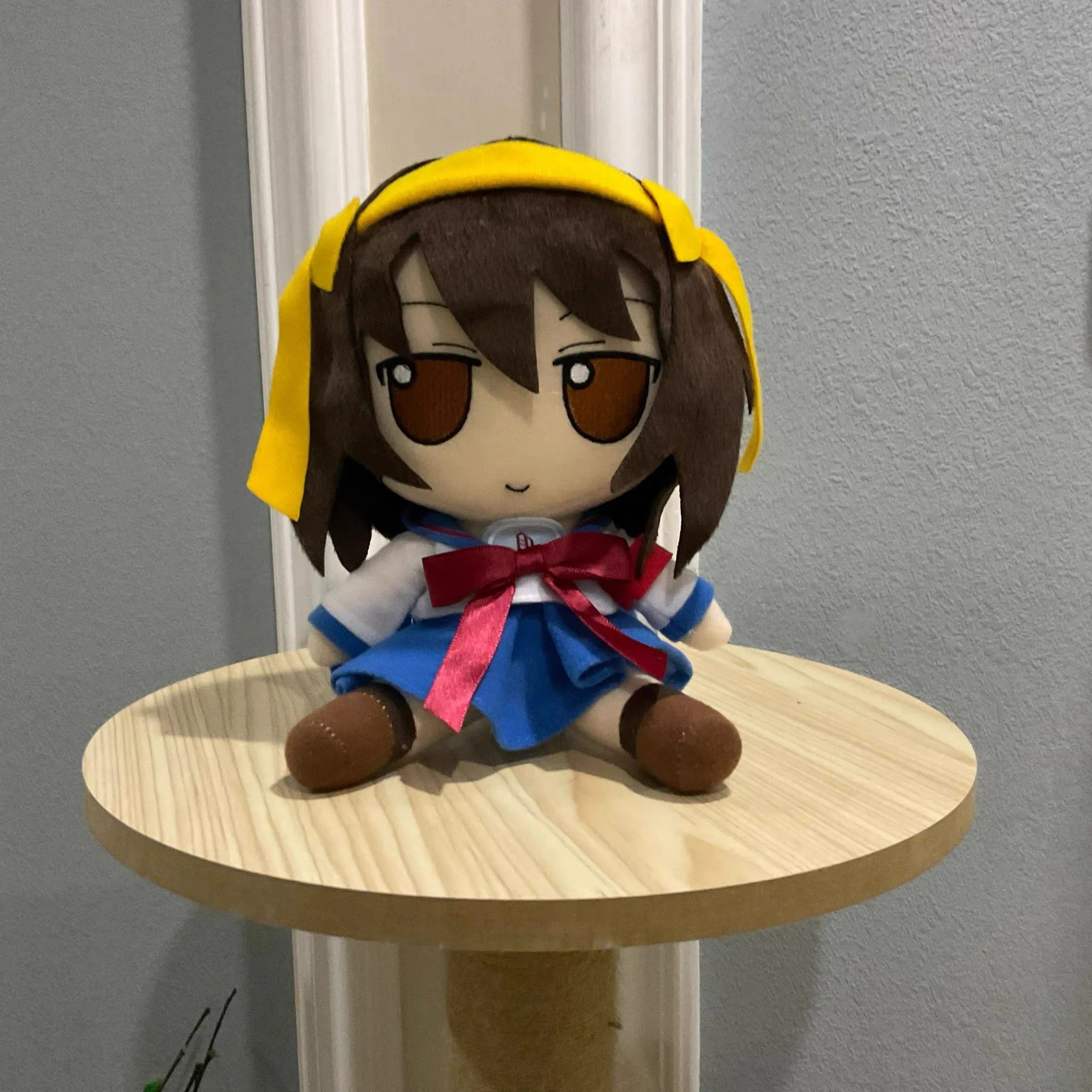 

20cm The Melancholy of Haruhi Suzumiya Plush Toys Cute Soft Stuffed Anime Fumo Pillow Dolls For Kid Birthday Christmas Gift