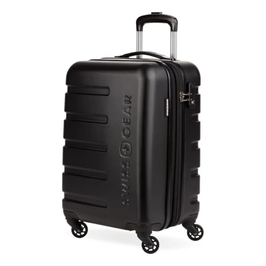 

7366 Hardside Expandable Luggage with Spinner Wheels Black Carry-On 19-Inch