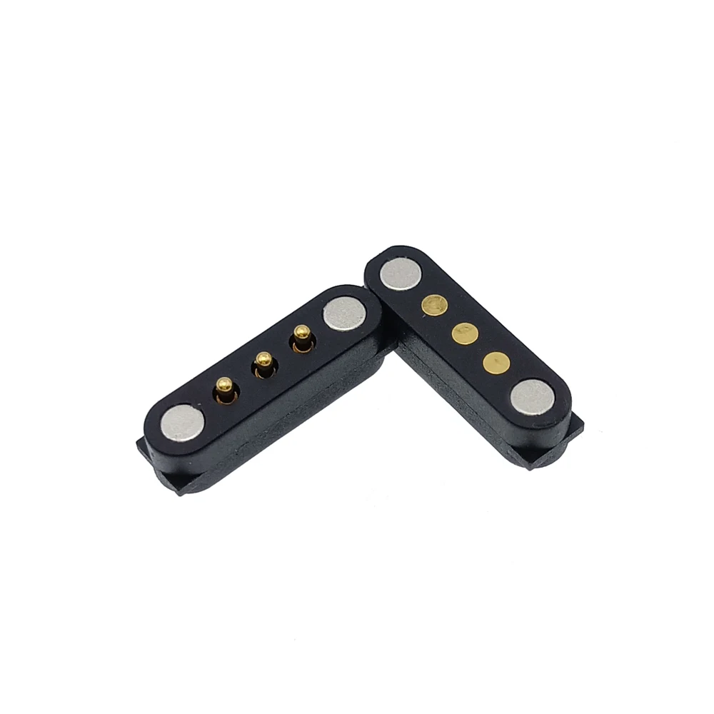 

Magnetic Connector 3 Pole Pogopin Male Female Pitch 2.54mm High Current Spring Loaded Pogo Pin Connector