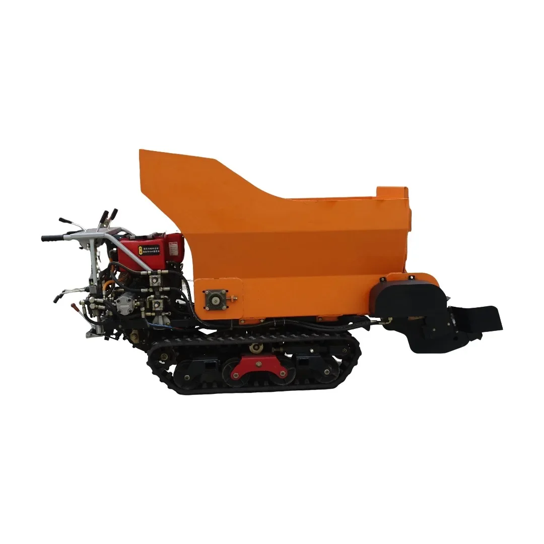 Self-propelled tracked manure spreader granular fertilizer spreader powder organic manure disposal