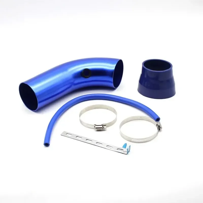 Automobile Air Filter 76mm Intake Pipe, Mushroom Head 45 Degree Aluminum Alloy Tube, Secondary Intake Aluminum Tube