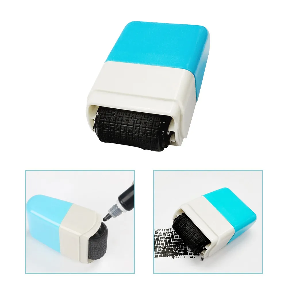 Privacy Protection Seal Roller Type Garbled Stamper Plastic Confidential Stamp Identity Guard Privacy Graffiti Personal Private