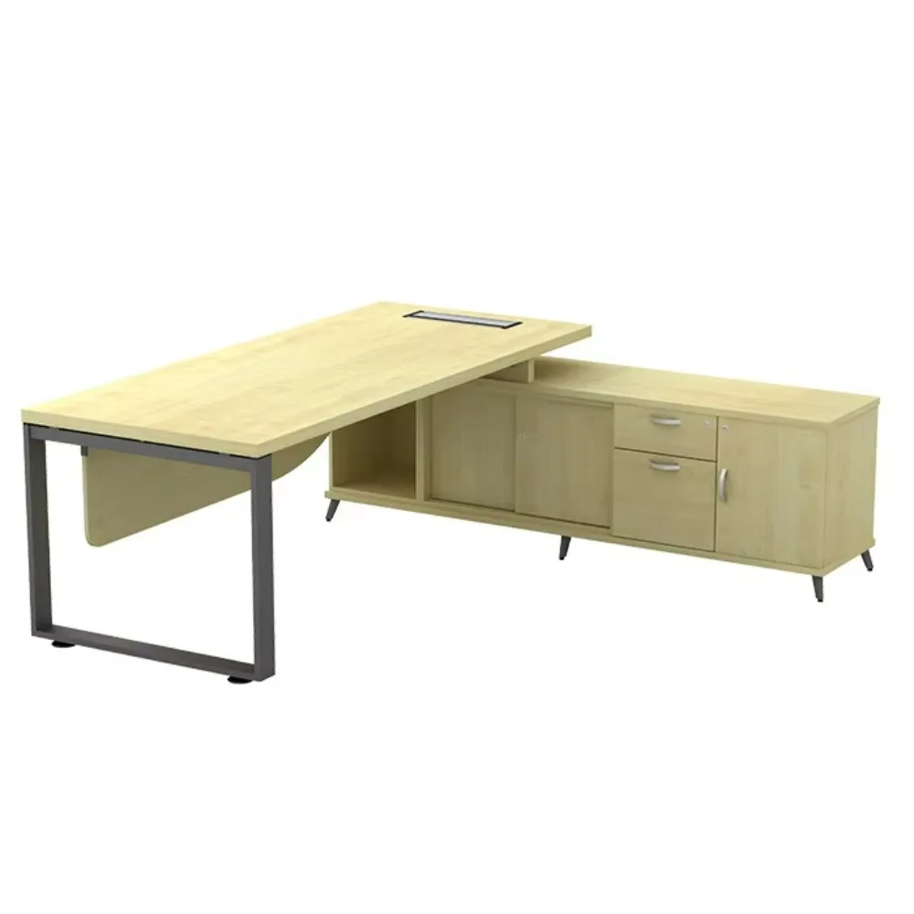 

Высококачественный 7-футовый L-образный офисный стол для директора, прочная исполнительная мебель для генеральных директоров или корпоративной установки