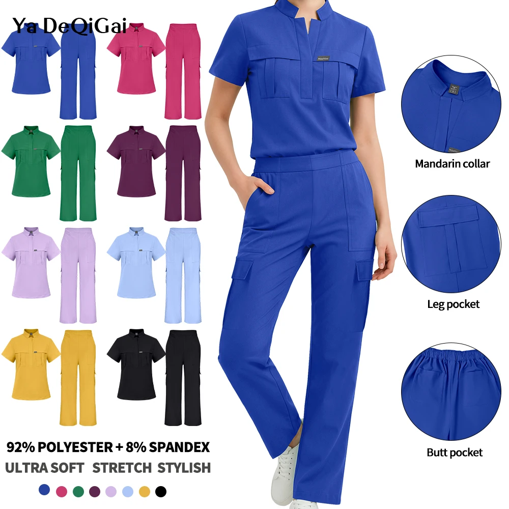 New Style Beauty Salon Spa Workwear Women Medical Nurse Uniform Scrubs Set Hospital Dentist Clothes Surgical Clinic Nursing Suit