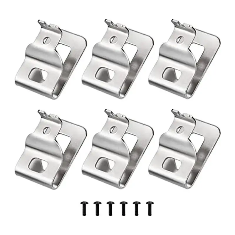 A78I Belt Clip, 12Pcs Stainless Steel Drill Tool Clips Hook Kit with Screws for N268241 Fit for 20V Power Tools DCD980 DCD985