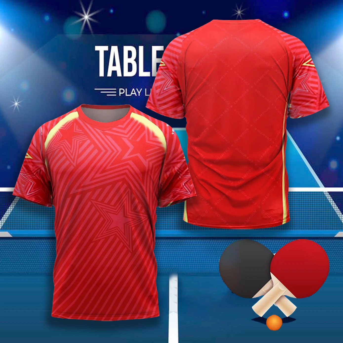 Camiseta de manga corta para hombre y mujer, ropa de tenis de mesa, bádminton, deportes de interior, secado rápido, suelto, cómodo, diario,