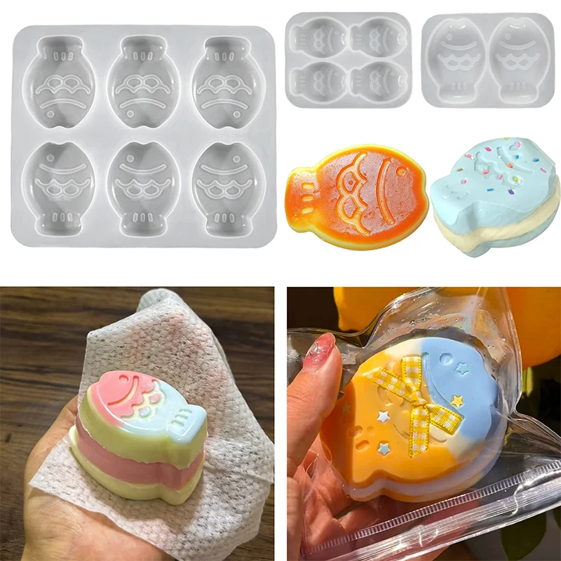 Silicone Mold For Baking Taiyaki Shaped Cake Mold Dessert Mold Non-Stick Mold For Wax Candle Making DIY Crafts Cookies Chocolate