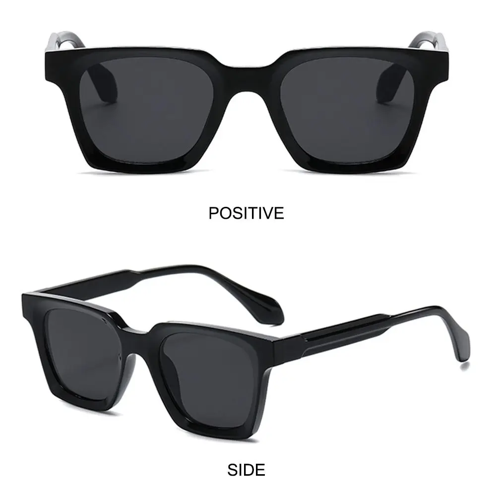 Unique Striped Temples Double Color Sunglasses Classic Trendy Designer Style Shades Square Sun Glasses for Women