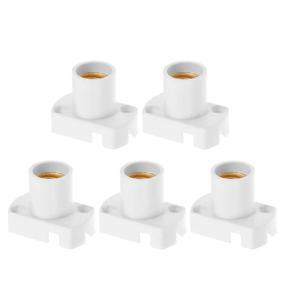 

5pcs E12 Lamp Holder Sockets Female Bulb Base Led Socket Fixture Replacement Parts Screw Base Lighting Fixtures