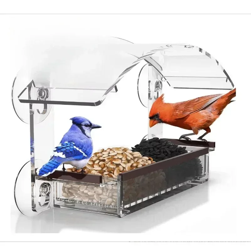 Strong Suction Window Bird Feeder for Garden Supplies