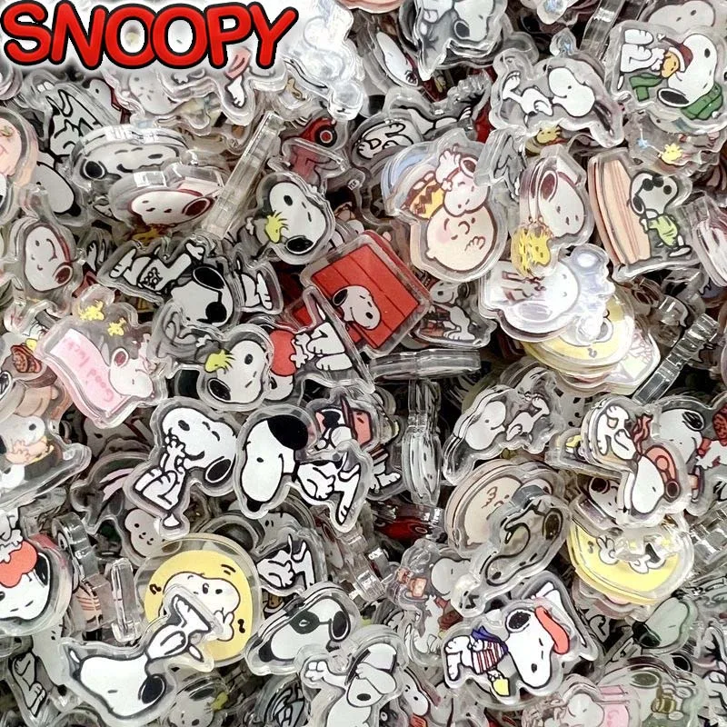 Snoopy Cartoon Anime Character Cute Children Acrylic Double-sided Resin Ornament DIY Hairpin Jewelry Crafts Decoration Patch New