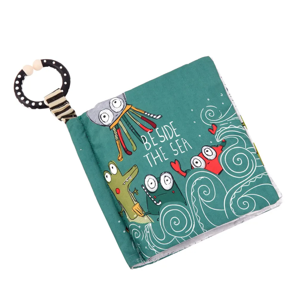 3D サウンド布ブック赤ちゃん幼児早期教育明るい漫画生地キッズギフトモンテッソーリスタイル