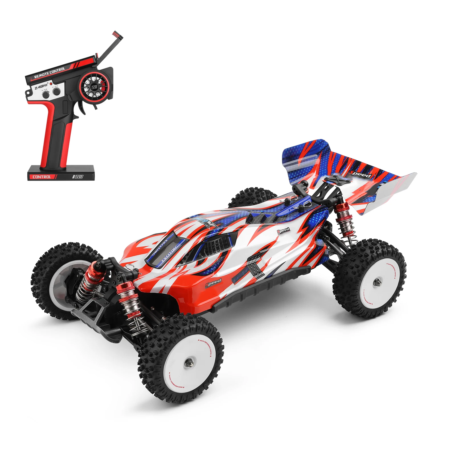 WLtoys 124008 Remote Control Car 1/12 2.4GHz 60KM/H High Speed Off Road Car Brushless 4WD Vehicle 11.1V 1300mAh Gifts for Kids