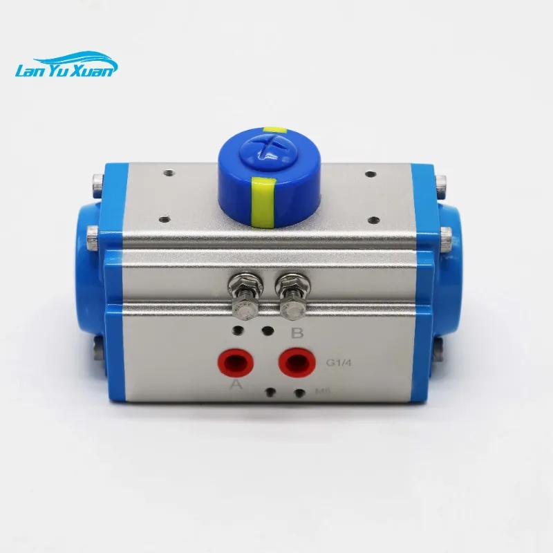 

Single/Dual Acting Pneumatic Actuator Blue 90 Degree Rotary Pneumatic Valve Actuator Ball Structure Air Control Spring Returned