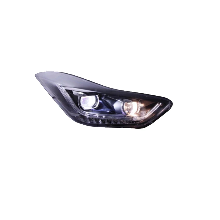 DaMeiAuto Part Dynamic Turn Signal Assembly High Beam DRL LED HeadLamp Xenon Headlights For  Elantra 2011-2015