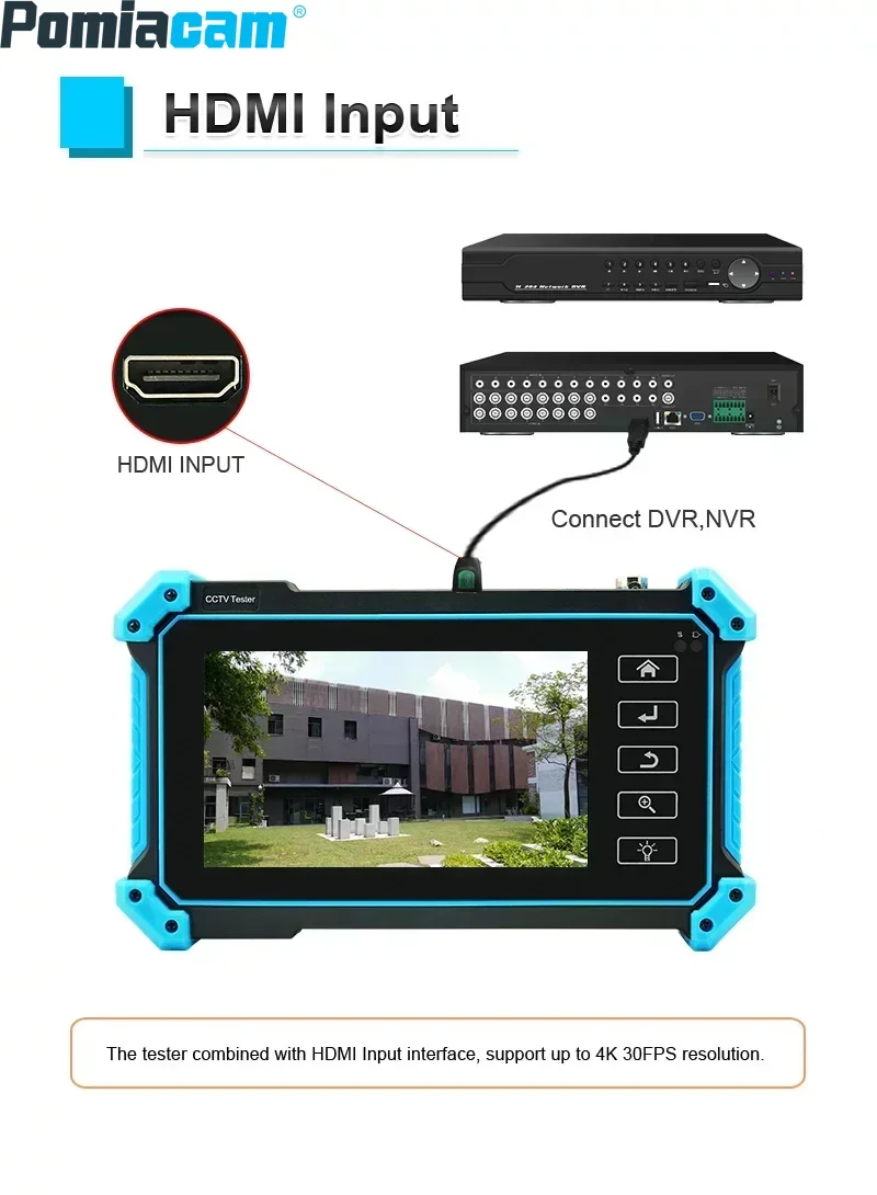 

IPC 5200c plus 4K CCTV Tester Hdmi Utp Rj45 Network Cable Tester Ip Tester Cctv Camera Security Monitor Analog Poe Test